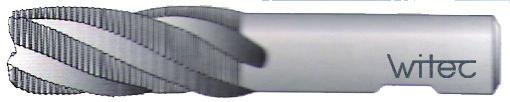 191 Schaftfräser mit Zylinderschaft Parallel Shank End Mills Z4-6 DIN 844/B Typ R SS-CO8% - mit Stirnschnitt, lang - Schneidentoleranz js14, Schafttoleranz h6 - blank / ATN-Beschichtung - centum