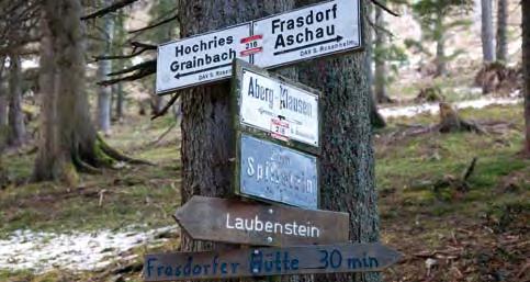 Hütten und Arbeitsgebiete Hochries Wege-Arbeitsgebiet Hochries Wildes Schilder-Durcheinander im Hochriesgebiet - demnächst einheitlich und übersichtlich.