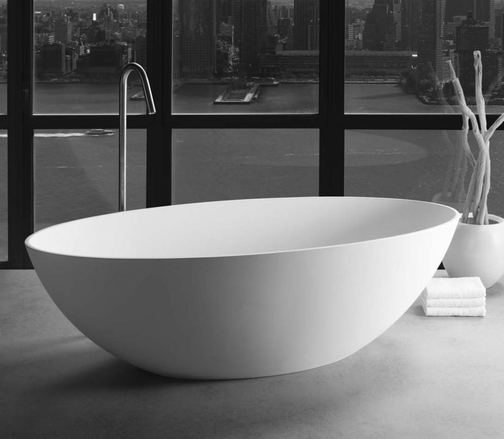 JEE-O by DADO london bath Freestanding bath made of DADOquartz with integrated overflow (L 1760 x W 820 x H 540 mm).