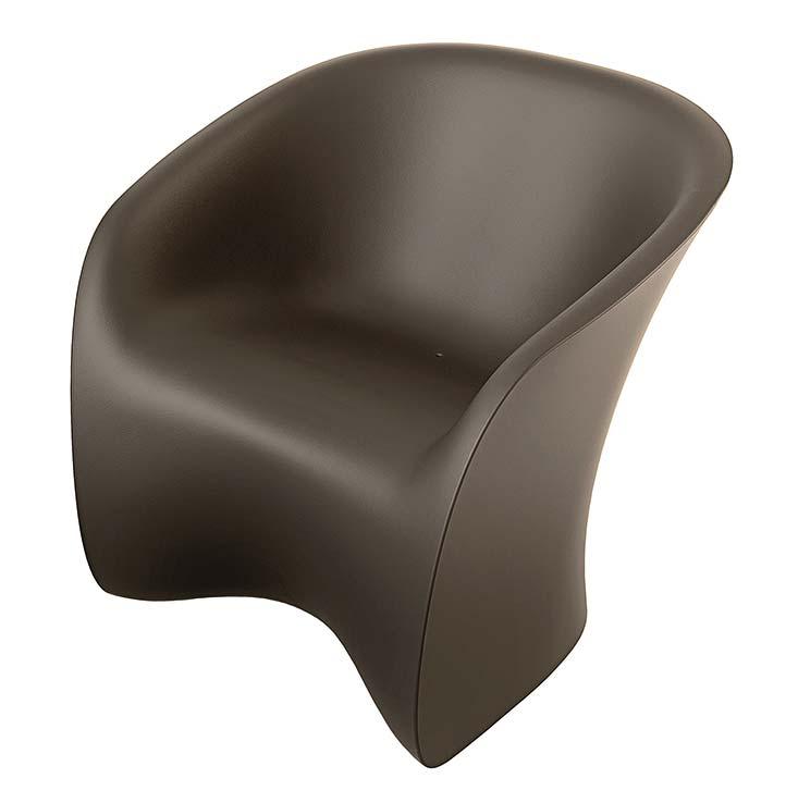 Struttura pouf in acciaio. Armchair/bergère, pouf Armchair with steel base, swivel or fixed with feet and stiff polyurethane external body covered with cowhide 95.