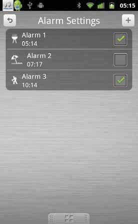 » Der neue Alarm wird gespeichert und auf dem Bildschirm angezeigt.