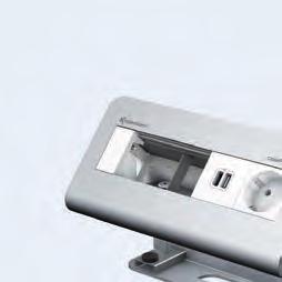 CablePort desk 2 Mit USB-Ladegerät- Individuell bestückbar CablePort desk 2 4-fache Ausführung Breite