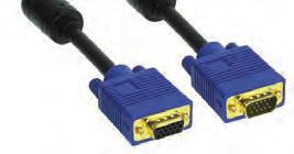 High-End VGA-Kabel Durch die Verwendung von vergoldeten Steckerkontakten, einem großen Leiterquerschnitt bei den RGBHV-Koaxleitern (AWG25, starr) und einer doppelten Schirmung sind größere