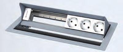 CablePort standard 2 Individuell bestückbar CablePort standard 2 6-fach Ausführung Außenmaß Ausschnitt Vorkonfektioniert mit CablePort standard 2 / 6-fach Ausführung 340 x 190 mm 317 x 170 mm 1 x