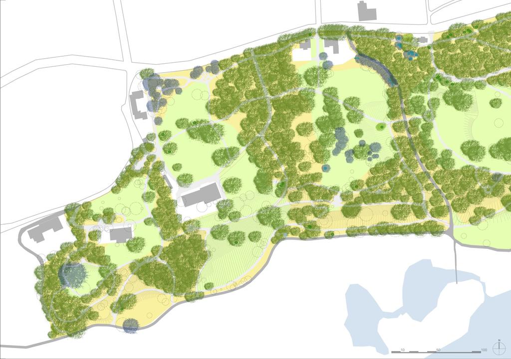 Parkpflegekonzept Knoops Park - Zielplanung - Vegetationskonzept - Bäume Erhalt bzw.