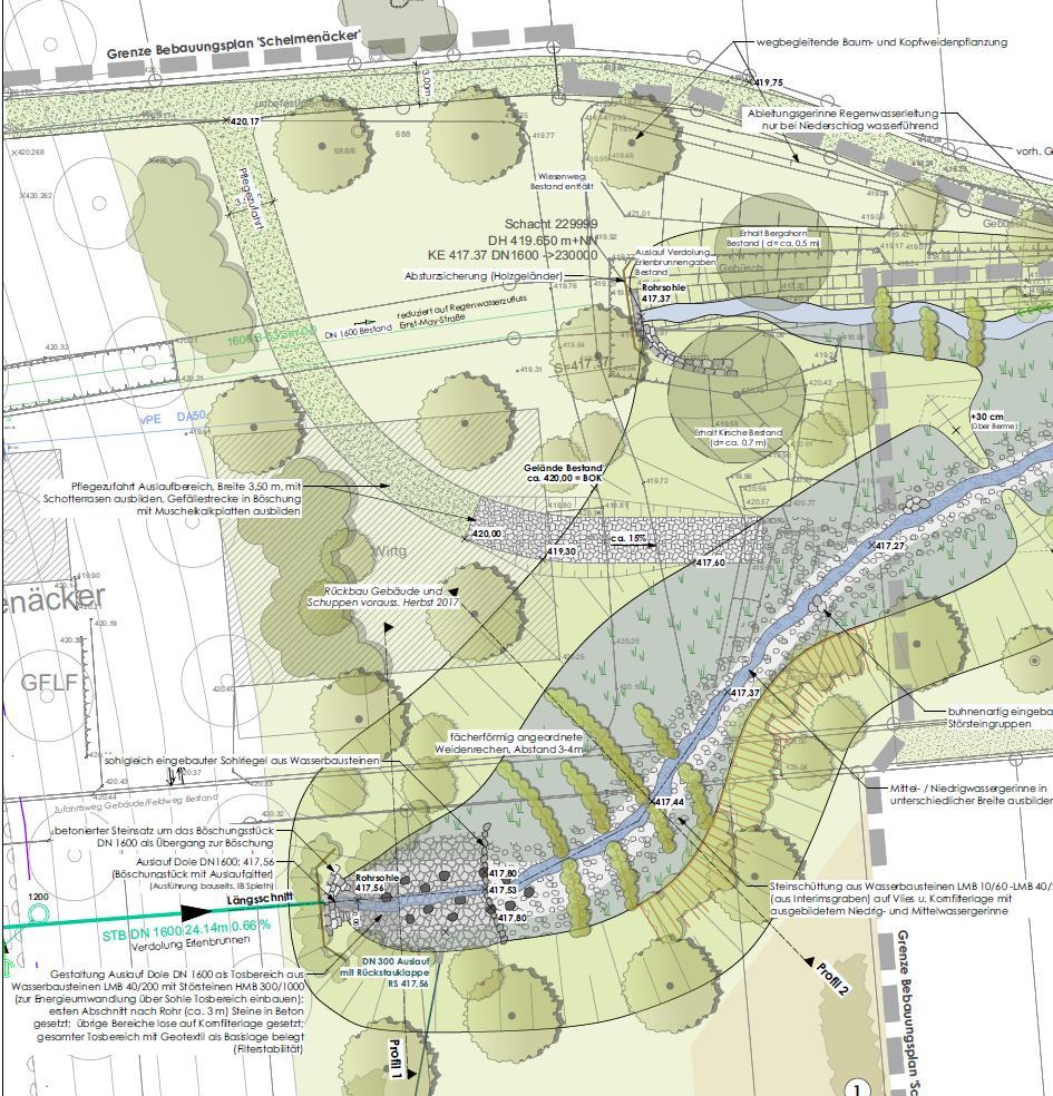 Lageplan zur wasserrechtlichen