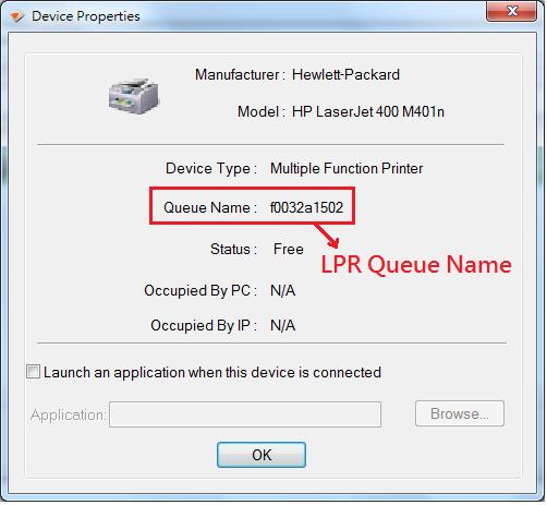 Wenn Sie den LPR-Ausdruck verwenden möchten, müssen Sie zuerst das USB-über-IP- Dienstprogramm einem Fenster installieren und es anschließend