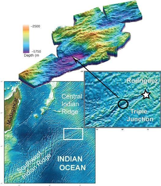 Rhum-Rum Projekt Sonarvermessung: Südwestl. Indischer Rücken Löcher in der Erdkruste 5500m unter Meerespiegel berandet von 2500m hohen Klippen 1 Mio. J. junges Gestein Fenster durch ozean.