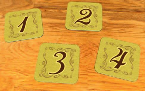 7 Das Holzmaterial der Spieler 2.7.1 Spielermarker/Oktaeder Jeder Spieler besitzt in seiner Farbe 25 Spielermarker, die,