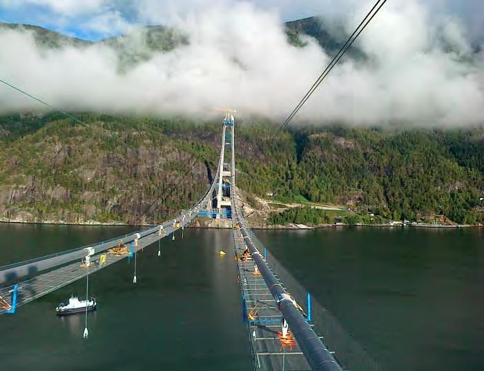 Hardanger Brücke, Norwegen Brückenlänge: 1 310 m Gewicht: 8 740 t