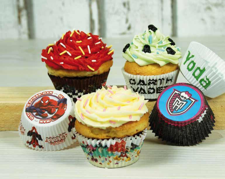 MUFFINFÖRMCHEN Muffin-Papierbackförmchen im 50er Pack. Mit starken Lizenzthemen perfekt Cupcakes und Muffins in Scene setzen.