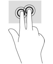 HINWEIS: Das Klicken mit zwei Fingern hat dieselbe Funktion wie ein Rechtsklick mit der Maus.