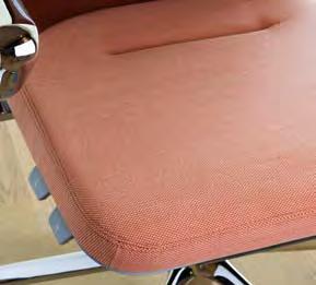upholstery, also available with low and high backrests F Assise rembourrée standard, en
