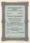 Los 1316 Schätzwert 10-40 Schultheiss-Patzenhofer Brauerei-AG Berlin, Aktie 100 RM Aug. 1932 (Auflage 52000, R 1) UNC- Los 1317 Schätzwert 10-35 Schultheiss-Patzenhofer Brauerei-AG Berlin, Aktie 1.