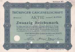 Los 1466 Schätzwert 50-150 Thüringer Wollgarnspinnerei AG Langensalza, Aktie 1.000 Mark 1.9.1910 (Auflage 780, R 4) UNC Los 1467 Schätzwert 50-125 Thüringer Wollgarnspinnerei AG Leipzig, Aktie 1.