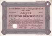 1930 Fusion mit der Landwirtschaftlichen Produkten- und Mühlenbetriebs-GmbH und Umbenennung in Große Mühle Oels AG.