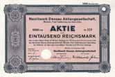 Los 1076 Schätzwert 225-300 Nationale Automobil-Gesellschaft AG Berlin-Oberschöneweide, 8 % Teilschuldv. 1.000 RM Dez. 1926 (Auflage 1400, R 9) UNC-EF Originalunterschriften.