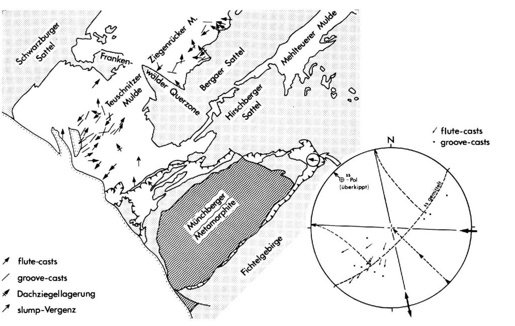 Geologischer Rahmen 9 Das Bayerische Unterkarbon ist an der Basis des invers-metamorphen Münchberger Deckenstapels aufgeschlossen.