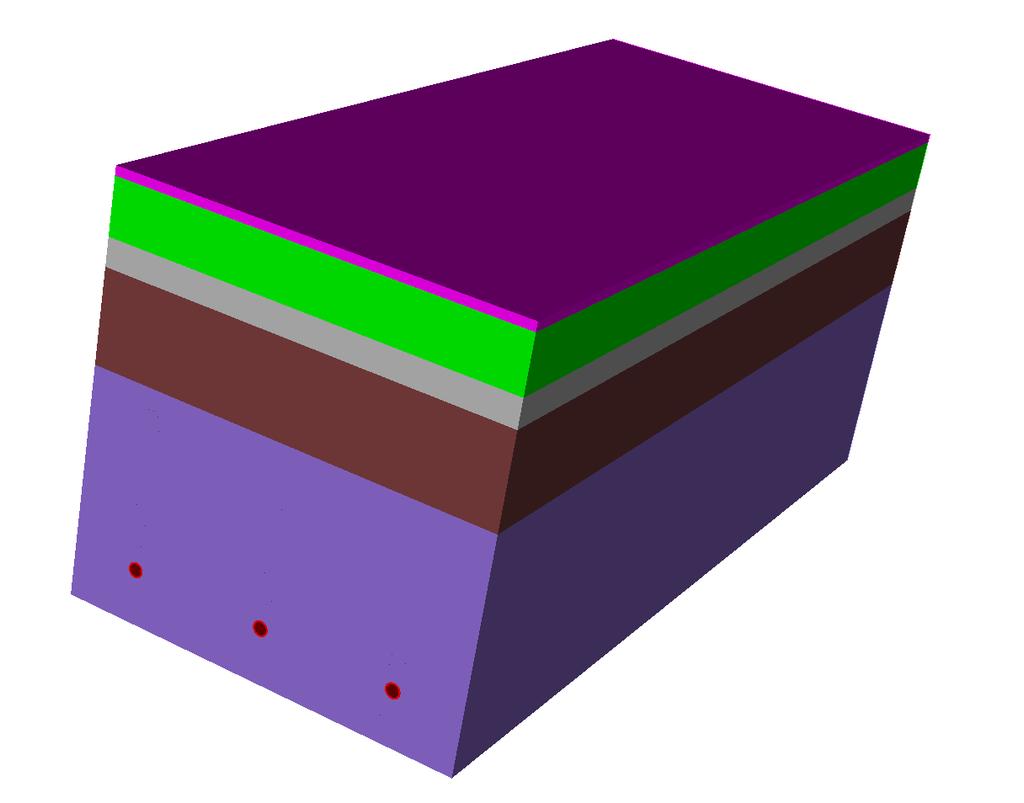 Thermische Bauteilaktivierung der Geschoßdecke Berechnungsmodell (Beispiel) Physikalisches Modell Aufbau: 1,0 cm Bodenbelag 6,0 cm Zementestrich 3,0 cm Trittschalldämmung