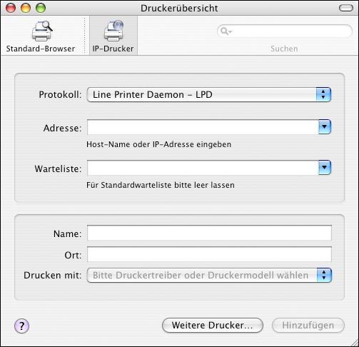 DRUCKEN UNTER MAC OS X 25 4 Markieren Sie den Fiery in der Druckerliste und klicken Sie auf Drucker konfigurieren (im Fenster Drucken & Faxen ) bzw. auf Informationen (im Drucker-Dienstprogramm).