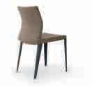 Adatta ad un uso domestico o contract. TECHNICAL CHARACTERISTICS Imposing upholstered, high-back chair. Frame: steel. Base: flat, chrome-plated steel. Padding: cold-foamed polyurethane.