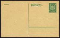 gezähnt, ungebraucht DR-P 152 200 12,00 1923 - Postkarte "Arbeiter" 25 Mark - zur Ausgabe vorbereitet, jedoch nicht ausgegeben" - P I Postkarte "Arbeiter" 25 Mark gelbbraun, ungebraucht DR-P I 100