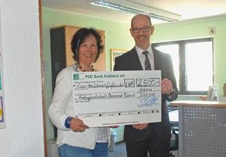 Brauchtum PSD Bank Koblenz eg unterstützt Krebsgesellschaft Rheinland-Pfalz Eine Spende von 2.500 Euro soll dabei helfen, die anstehende Neugestaltung des Beratungszentrums finanziell zu schultern.