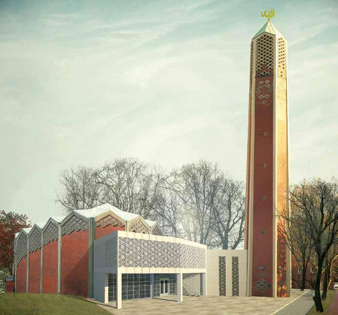 Hamburg, Projekt Al-Nour Moschee in ehem. Kapernaumkirche, Ansicht aussen, Foto: Islamisches Zentrum Al-Nour e.v.