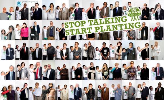 38 Damit die Menschen auf uns aufmerksam werden, machen wir Projekte wie unsere Kampagne Stop talking. Start planting.
