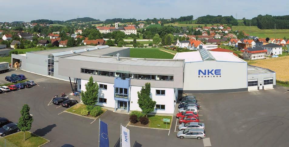 Der gegenwärtige Stammsitz von NKE in Steyr, Österreich Die neue Zentrale wird im Mai 2009 fertig
