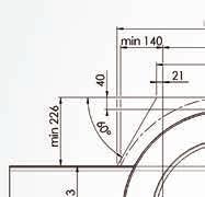 Fahrzeuglänge min. 3580 mm max. 4100 mm min. 990 mm max. 1763 mm min.