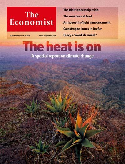 Economists trying to guess the ultimate costs of limiting carbondioxide concentrations most estimates are at the low end below 1 %. The Economist September 9th 2006, p.