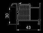 UdWert 1,2 (W/m²K) 36 mm (ARON Passiv / ARON Novum / ARON Renova) = UdWert 0,8 (W/m²K) gedämmt 30 mm 43 mm Zuschnitt 1842400020 16,00