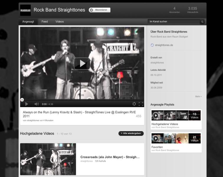 straighttones.de) YouTube Kanal mit >16.