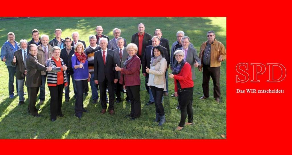 SPD-Ortsverein Neusorg geehrten Mitglieder mit stehend, von links: Bürgermeister Peter König, Ortsvorsitzendem