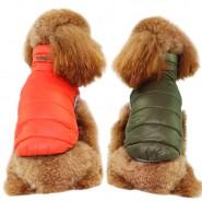 Wendejacke für Hunde blau & rot warme Ab Echte Daunen Wendejacke für