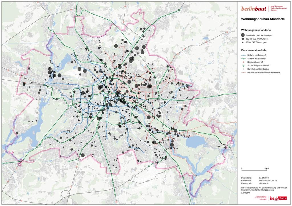 Wohnbauflächen-Informationssystem Berlin WoFIS Größere Flächenpotenziale für mehr als 180.000 Wohnungen. Flächenpotenziale in allen Stadtlagen und für unterschiedlichste Wohnwünsche.
