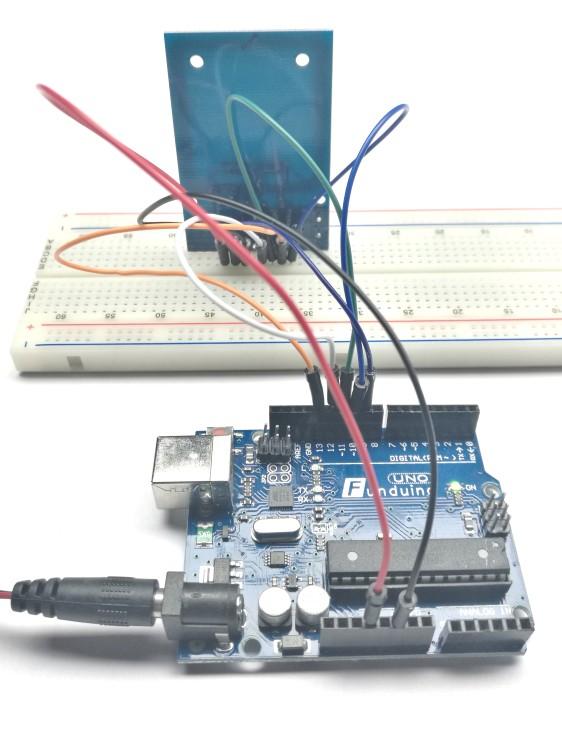 Einen RFID-TAG mit Arduino auslesen und die Daten verarbeiten Verkabelung des