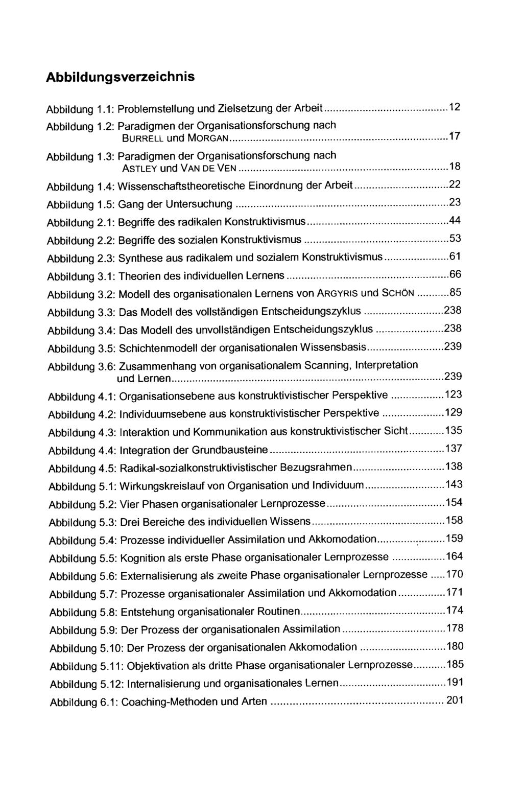 Abbildungsverzeichnis Abbildung 1.1: Problemstellung und Zielsetzung der Arbeit 12 Abbildung 1.2: Paradigmen der Organisationsforschung nach BURRELL und MORGAN 17 Abbildung 1.