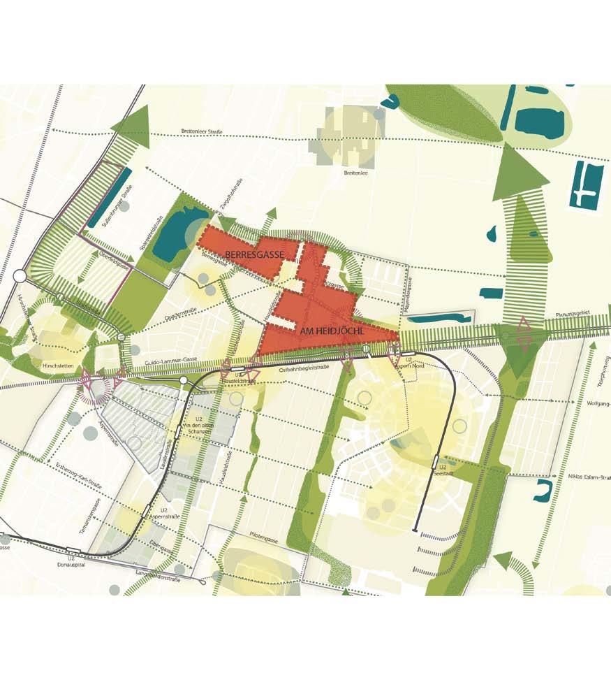 Ausgangslage Überblick Strategieplan 2013 Strategieplan Zielgebiet U2 Donaustadt definiert die Bereiche Berresgasse und Pfalzgasse/Am Heidjöchl als Entwicklungsschwerpunkte mit Qualitätsanforderungen