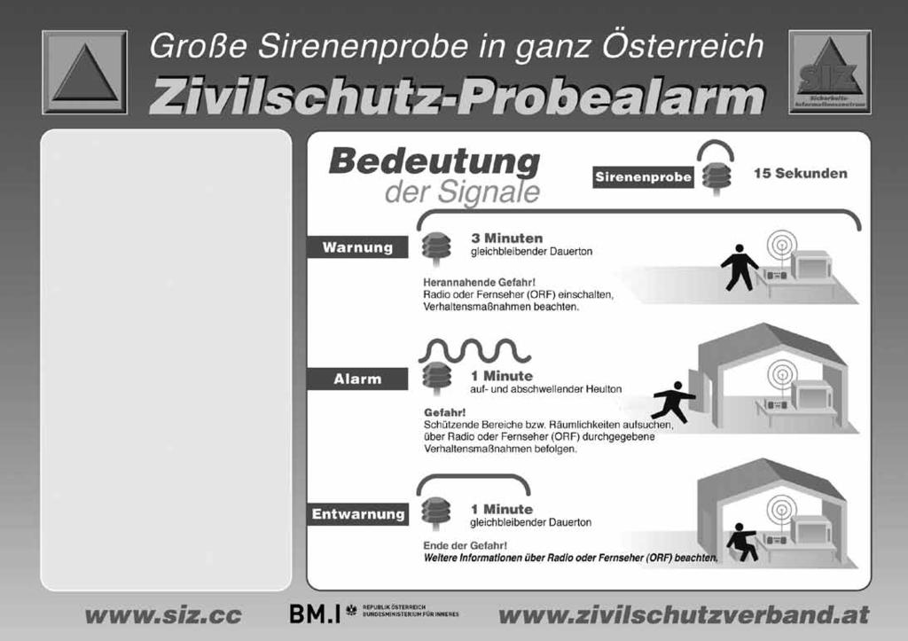 Itterer Am Samstag, 4. Oktober 2014 zwischen 12.00 und 13.00 Uhr Österreich verfügt über ein flächendeckendes Warnund Alarmsystem. Mit derzeit 8.