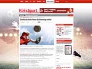 Das Stadt-Sport-Magazin Content Marketing Online Produktvorstellung im Schwerpunktthema Stellen Sie Ihr Produkt im Rahmen einer Schwerpunktstory auf der Homepage koelnsport.de vor.