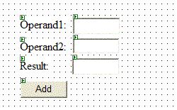 Abbildung 2 Formular "WebForm1.aspx" 5 Doppelklicken Sie auf die Schaltfläche Add, um einen Ereignishandler für das Klickereignis der Schaltfläche zu erstellen. 6.
