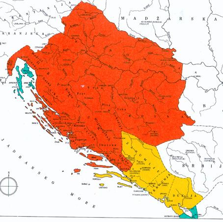 Zvonimir (Krönung 1076) der letzte bedeutende kroatische König 1102: Personalunion mit Ungarn (den Arpaden- Königen) Pacta conventa Das Dreieinige Königreich (Dalmatien, Kroatien und