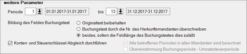 Seite 6 4. 4.1. Details Weitere Parameter wählen Periode Wählen Sie die Perioden aus, die zu konsolidieren sind.