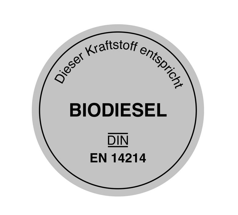 Kennzeichnung von Biodiesel Biodiesel in der