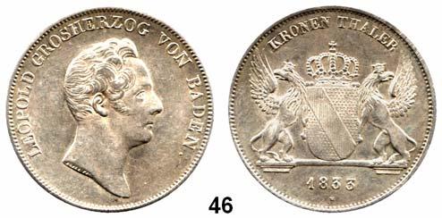 Deutsche Münzen und Medaillen 9 Baden - Durlach Karl Leopold Friedrich 1830