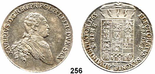 30 Deutsche Münzen und Medaillen Sachsen Prinz Xaver 1763 1768 255 Taler 1764 EDC, Dresden. 27,98 g. Kahnt 1021. Schnee 1055. Dav. 2678.