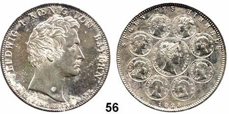 10 Deutsche Münzen und Medaillen Bayern Ludwig I. 1825 1848 56 Geschichtstaler 1828, München.