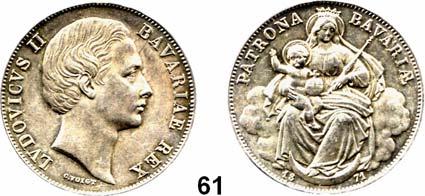 ); Doppelgulden 1846; 1/2 Taler 1754; 1 Gulden 1838; 1/2 Gulden 1842. LOT von 6 Stück.